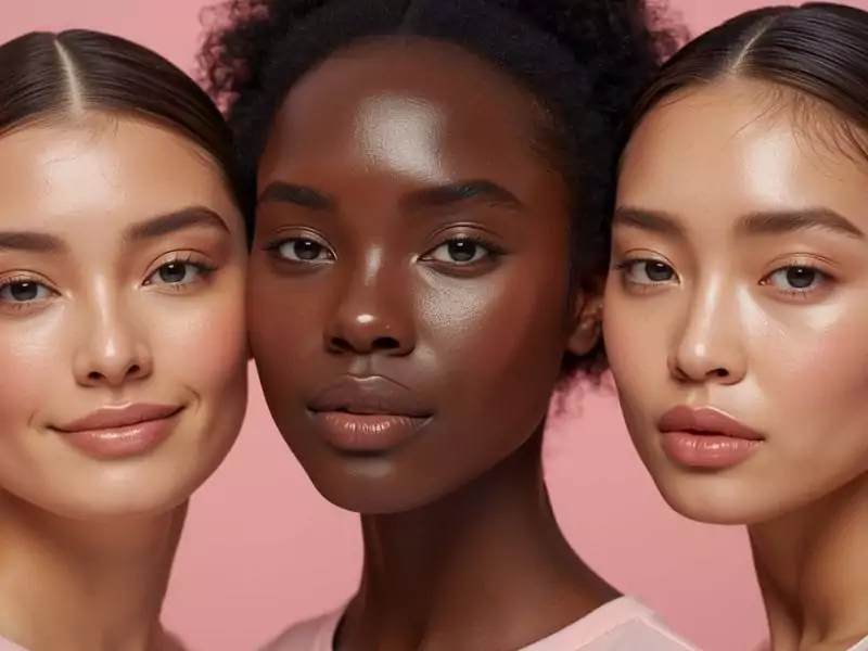 Beauté Glow ✨ : routines, soins et maquillage lumineux 6 Trois femmes de carnations différentes avec maquillage naturel lumineux et peau éclatante, Beauté Maquillage Glow