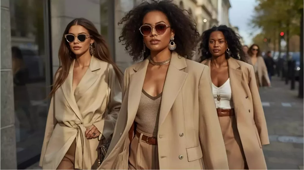 3 femmes qui marchent, mode et style Glow