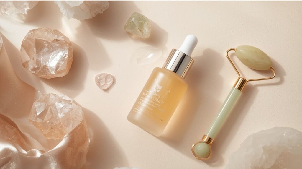 Glossaire du Glow 22 flacon et accessoire de lifting pour illustre le Glossaire du Glow cosmeglowin