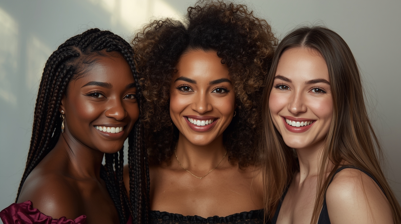 Beauté Glow ✨ : routines, soins et maquillage lumineux 7 femme qui sourient pour illustrer la page des jeux et concours Glow CosmeGlowIn