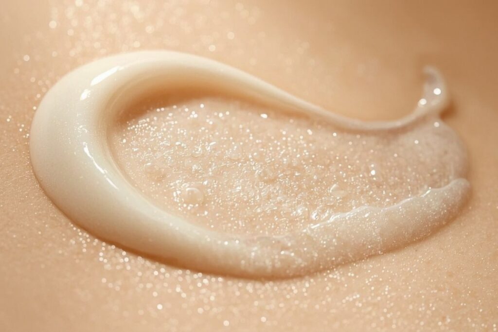 Hydrater le corps pour le Glow : le rituel invisible de l’éclat 2 Crème sur la peau