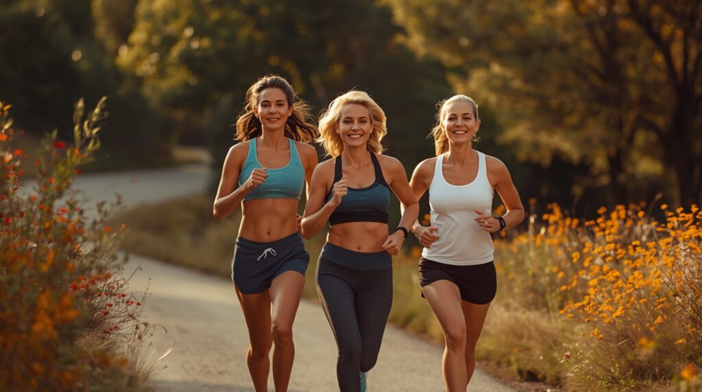 Sport et Glow : Bouger pour Rayonner de l’Intérieur 1 femmes qui courent et font du sport