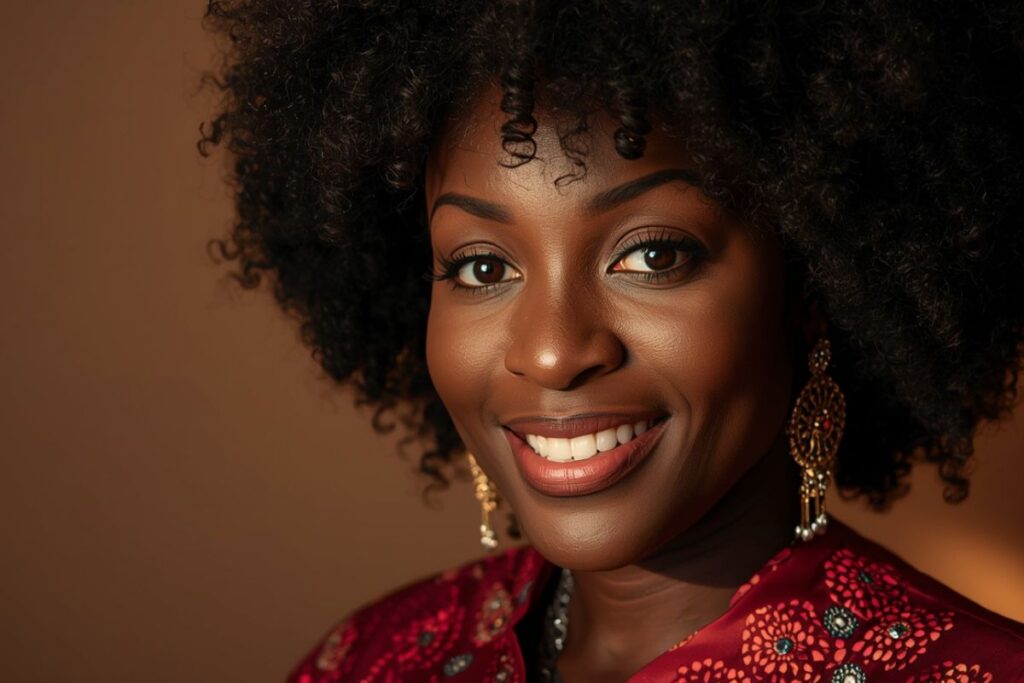 Prévenir les rides sans obsession : les réflexes Glow à adopter 5 jolie femme noire qui sourit pour illustrer article Prévenir les rides