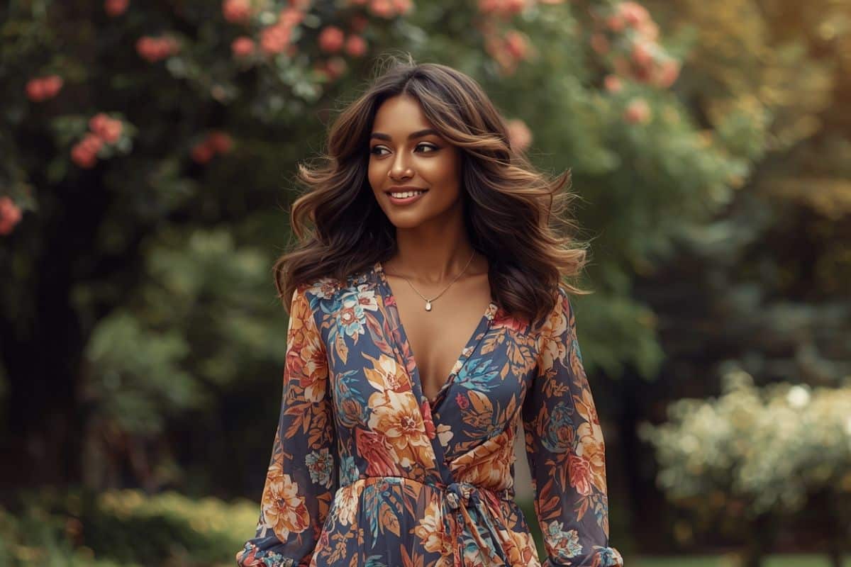 femme avec un joli glow