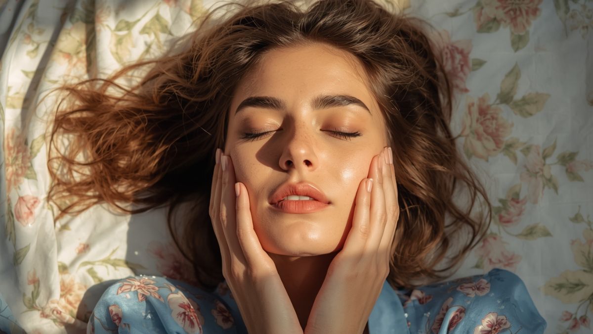 CosmeGlowin ✨ | Un site entièrement dédié au Glow Beauté & à l'Eclat 3 femme qui se masse le visage pour prévenir les rides