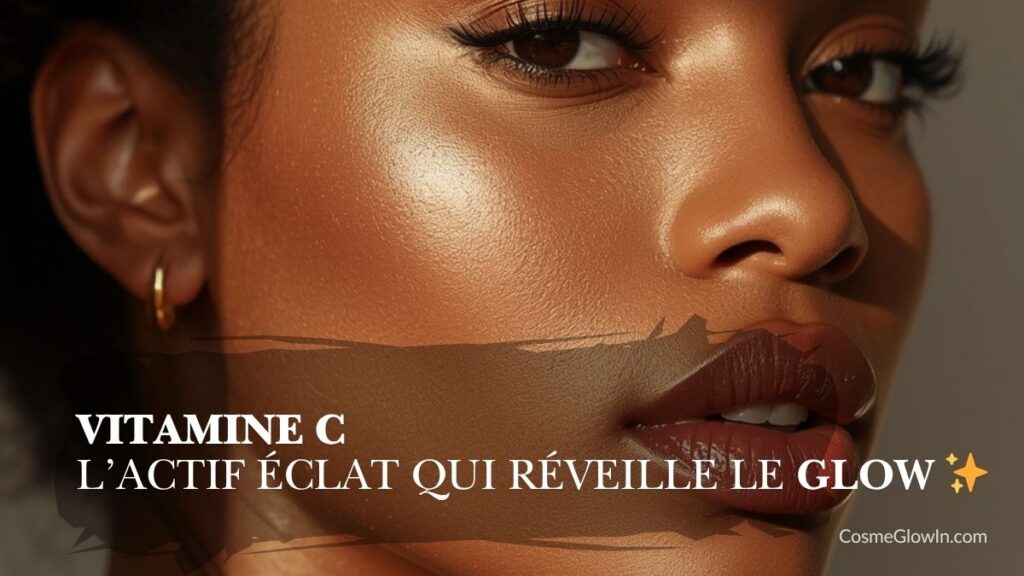 femme peau noire qui illustre l'article vitamine c actif eclat glow