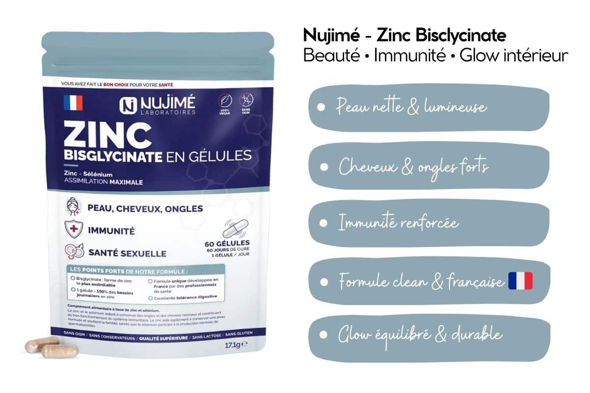 nujime Zinc Bisclycinate , complement glow cosmeglowin